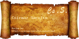 Csirmaz Sarolta névjegykártya
