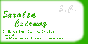 sarolta csirmaz business card